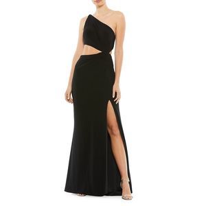Mac Duggal Asymmetric Cut-Out Evening Gown
